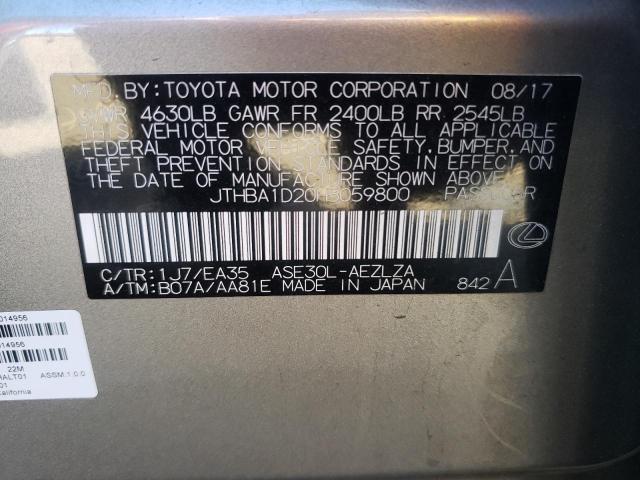 Photo 10 from auction – 2017 LEXUS IS 200T with VIN JTHBA1D20H5059800
