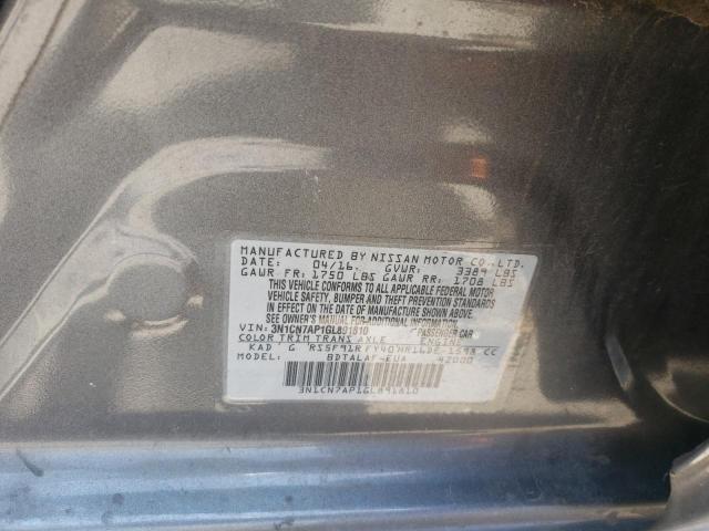 Photo 10 from auction – 2016 NISSAN VERSA S with VIN 3N1CN7AP1GL891810