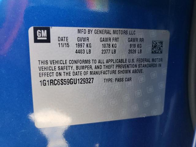 Photo 10 from auction – 2016 CHEVROLET VOLT LT with VIN 1G1RC6S59GU129327