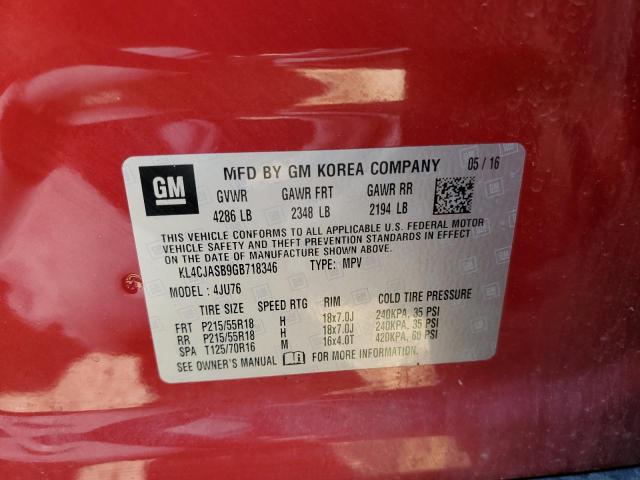Photo 10 from auction – 2016 BUICK ENCORE with VIN KL4CJASB9GB718346