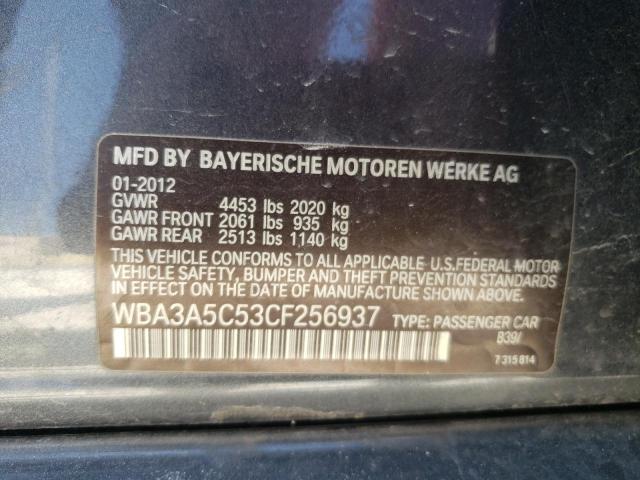Photo 10 from auction – 2012 BMW 328 I with VIN WBA3A5C53CF256937