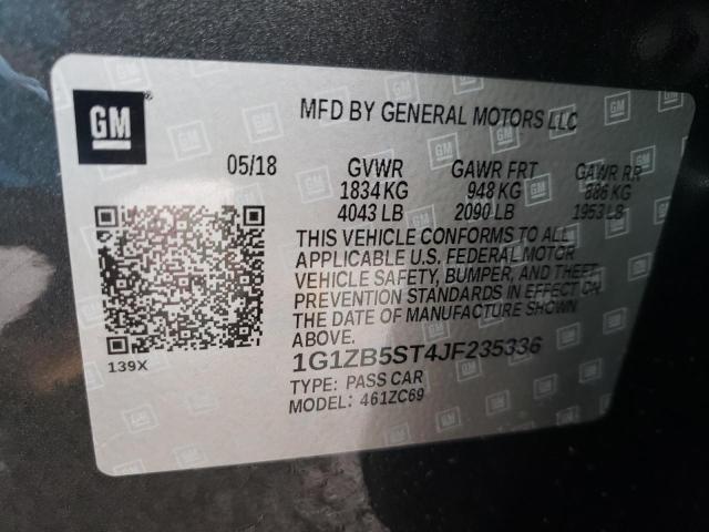 Photo 10 from auction – 2018 CHEVROLET MALIBU LS with VIN 1G1ZB5ST4JF235336