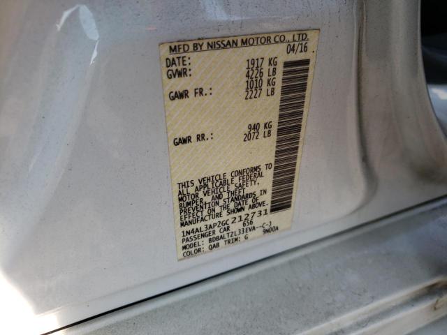 Photo 10 from auction – 2016 NISSAN ALTIMA 2.5 with VIN 1N4AL3AP2GC212731