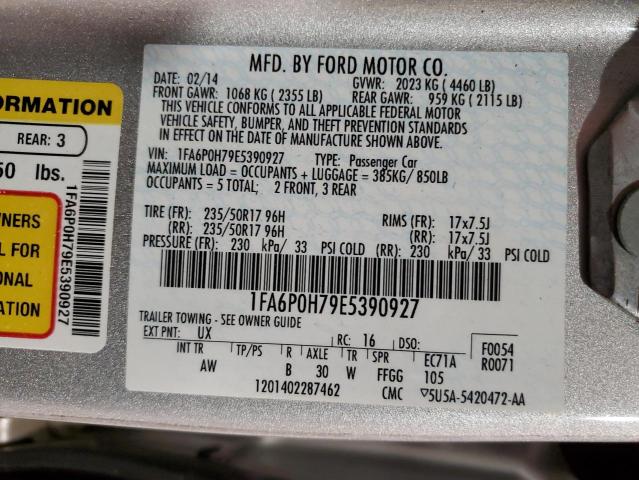 Photo 10 from auction – 2014 FORD FUSION SE with VIN 1FA6P0H79E5390927