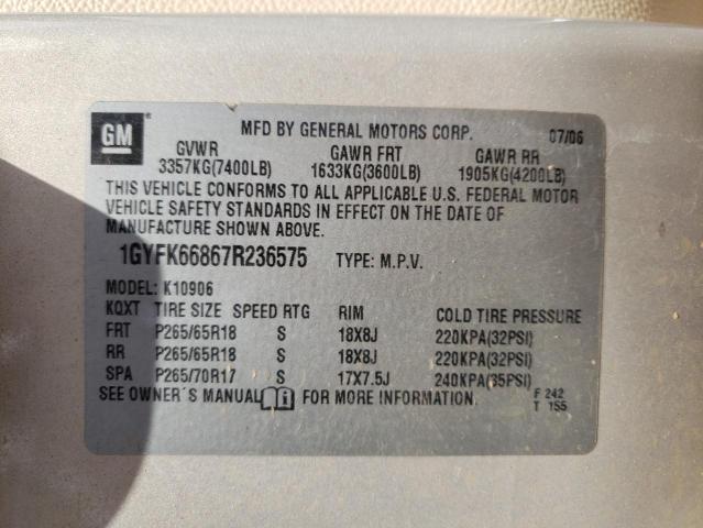 Photo 10 from auction – 2007 CADILLAC ESCALADE E with VIN 1GYFK66867R236575