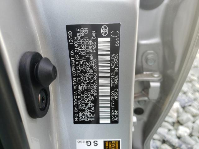 Photo 10 from auction – 2021 TOYOTA COROLLA LE with VIN JTDEPMAE9MJ163703