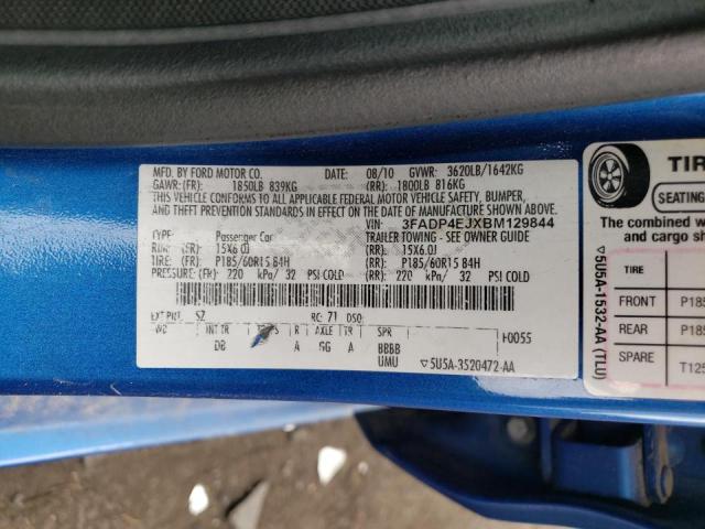 Photo 10 from auction – 2011 FORD FIESTA SE with VIN 3FADP4EJXBM129844