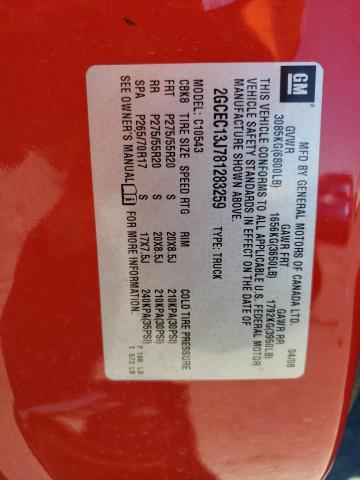 Photo 10 from auction – 2008 CHEVROLET silverado with VIN 2GCEC13J781283259