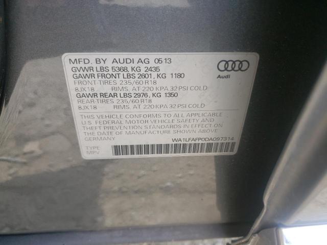 Photo 10 from auction – 2013 AUDI Q5 PREMIUM with VIN WA1LFAFP0DA097314