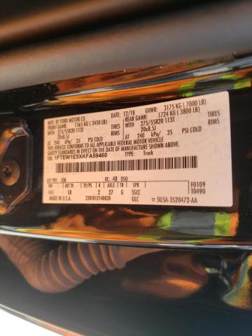 Photo 10 from auction – 2019 FORD F150 SUPER with VIN 1FTEW1E5XKFA59460
