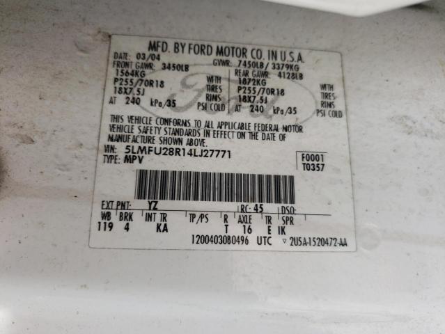 Photo 10 from auction – 2004 LINCOLN NAVIGATOR with VIN 5LMFU28R14LJ27771