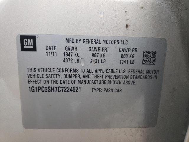 Photo 10 from auction – 2012 CHEVROLET CRUZE LS with VIN 1G1PC5SH7C7224621