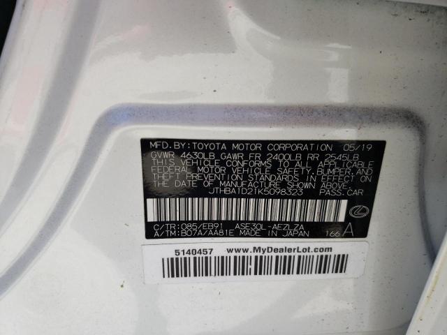 Photo 10 from auction – 2019 LEXUS IS 300 with VIN JTHBA1D21K5098323