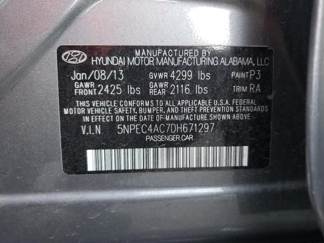 Photo 10 from auction – 2013 HYUNDAI SONATA with VIN 5NPEC4AC7DH671297
