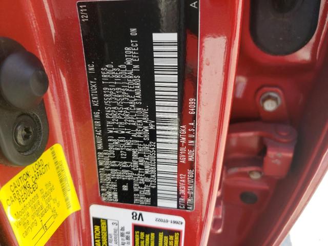 Photo 10 from auction – 2012 TOYOTA VENZA LE with VIN 4T3ZA3BBXCU055432