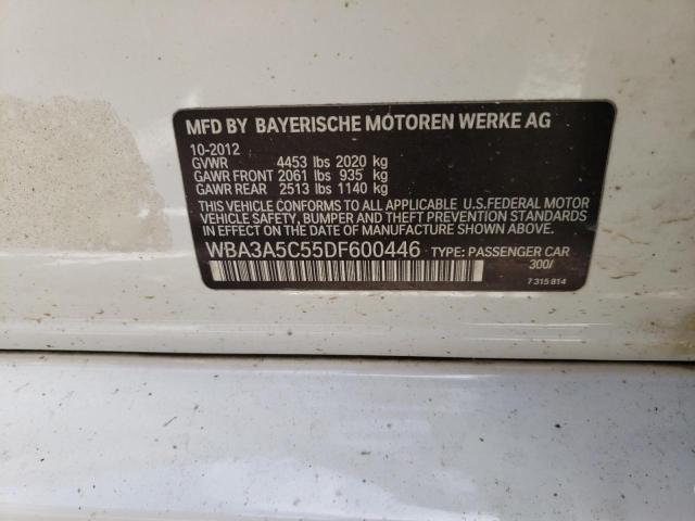 Photo 10 from auction – 2013 BMW 328 I with VIN WBA3A5C55DF600446