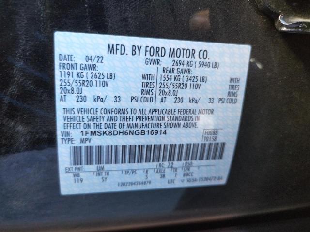 Photo 10 from auction – 2022 FORD EXPLORER X with VIN 1FMSK8DH6NGB16914