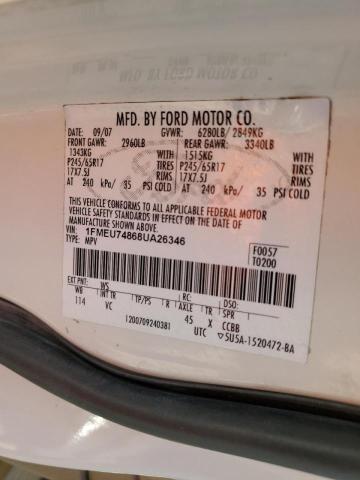 Photo 10 from auction – 2008 FORD EXPLORER E with VIN 1FMEU74868UA26346