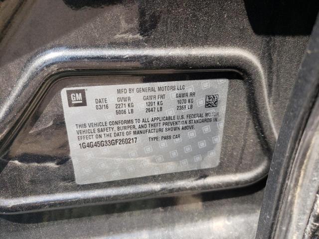 Photo 10 from auction – 2016 BUICK LACROSSE S with VIN 1G4G45G33GF260217
