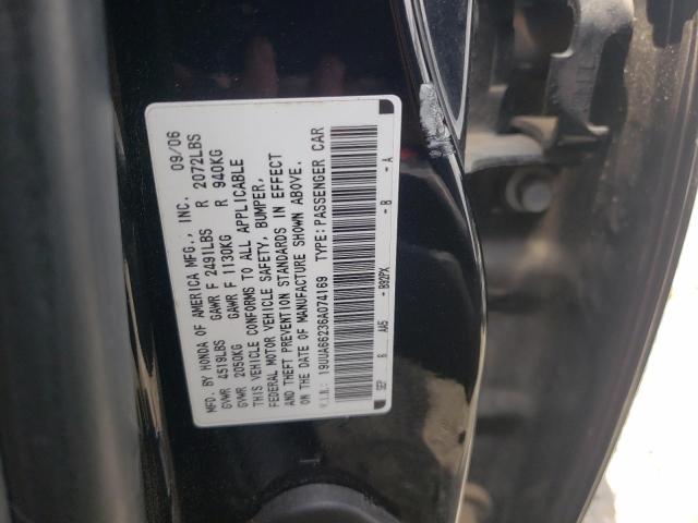 Photo 10 from auction – 2006 ACURA 3.2TL with VIN 19UUA66236A074169