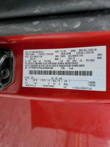Photo 10 from auction – 2020 FORD F150 SUPER with VIN 1FTEW1CP4LKD60142