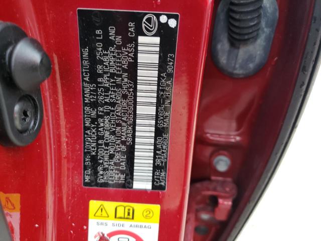 Photo 10 from auction – 2016 LEXUS ES 350 with VIN 58ABK1GG3GU005437