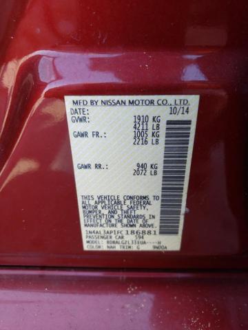 Photo 10 from auction – 2015 NISSAN ALTIMA with VIN 1N4AL3AP1FC186881