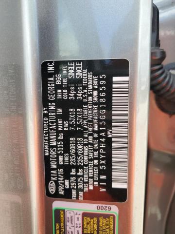 Photo 10 from auction – 2016 KIA SORENTO EX with VIN 5XYPH4A15GG186595