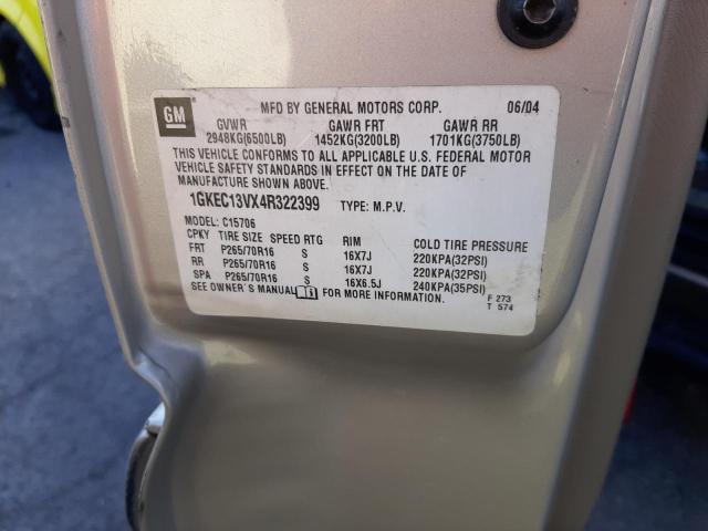 Photo 10 from auction – 2004 GMC YUKON with VIN 1GKEC13VX4R322399