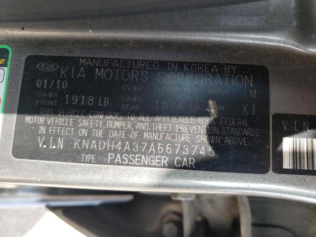 Zdjęcie 10 z aukcji – 2010 KIA RIO LX z VIN KNADH4A37A6673745