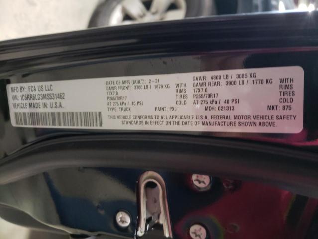 Photo 10 from auction – 2021 RAM 1500 CLASS with VIN 1C6RR6LG3MS531462