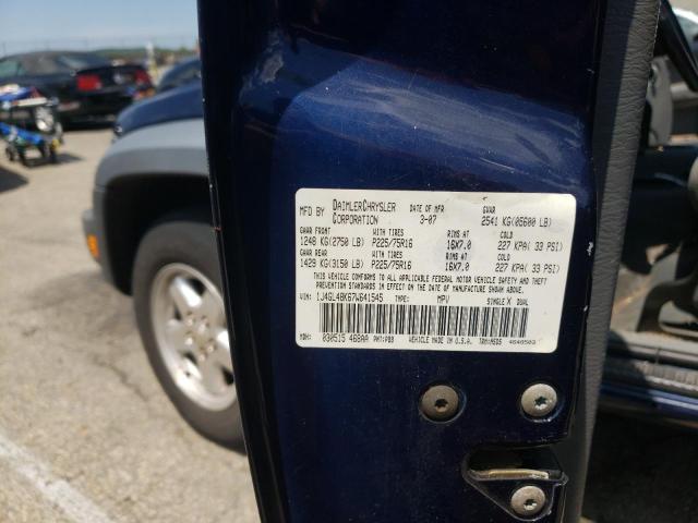 Photo 10 from auction – 2007 JEEP LIBERTY SP with VIN 1J4GL48K67W641545