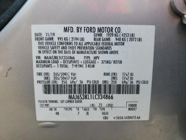 Photo 10 from auction – 2020 FORD ECOSPORT T with VIN MAJ6S3KL1LC334866