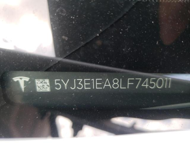 Photo 10 from auction – 2020 TESLA MODEL 3 with VIN 5YJ3E1EA8LF745011