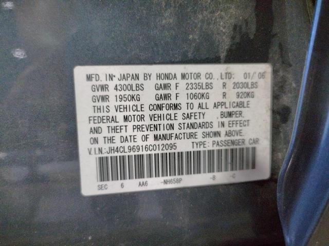 Photo 10 from auction – 2006 ACURA TSX with VIN JH4CL96916C012095