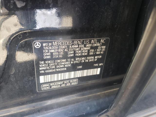 Photo 10 from auction – 1998 MERCEDES-BENZ ML-320 with VIN 4JGAB54E7WA030516