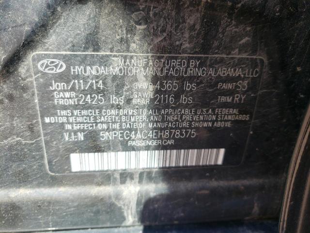 Photo 10 from auction – 2014 HYUNDAI SONATA SE with VIN 5NPEC4AC4EH878375