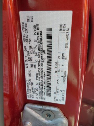 Photo 10 from auction – 2014 FORD ESCAPE SE with VIN 1FMCU9GX9EUA49671