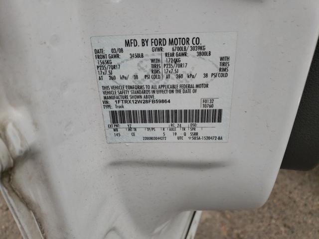 Photo 10 from auction – 2008 FORD F150 with VIN 1FTRX12W28FB59864