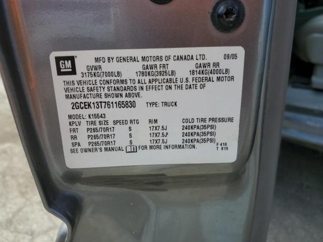 Photo 10 from auction – 2006 CHEVROLET 1500 with VIN 2GCEK13T761165830