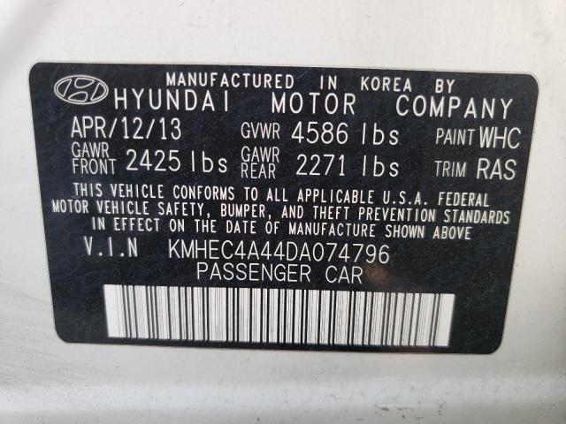 Photo 10 from auction – 2013 HYUNDAI SONATA HYB with VIN KMHEC4A44DA074796
