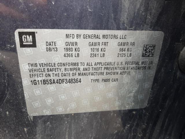 Photo 10 from auction – 2013 CHEVROLET MALIBU LS with VIN 1G11B5SA4DF348364