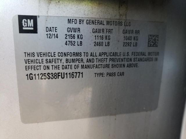 Photo 10 from auction – 2015 CHEVROLET IMPALA LT with VIN 1G1125S38FU116771
