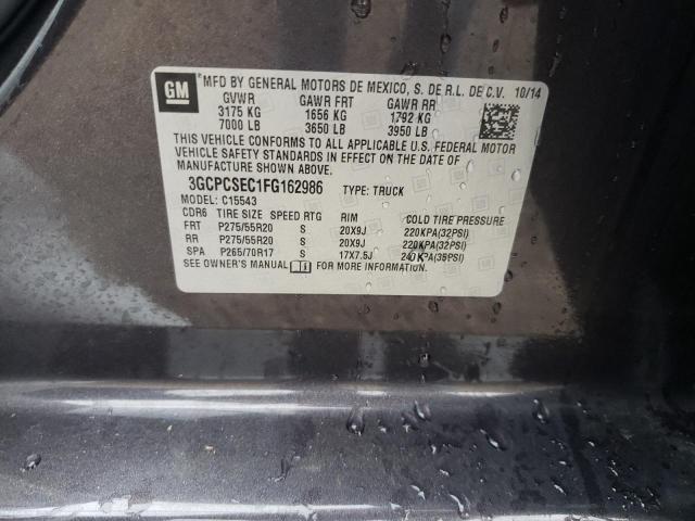Photo 10 from auction – 2015 CHEVROLET SILVERADO with VIN 3GCPCSEC1FG162986