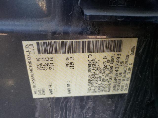Photo 10 from auction – 2011 NISSAN ALTIMA SR with VIN 1N4BL2AP3BN437493