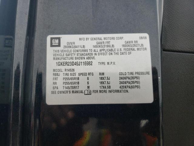 Photo 10 from auction – 2009 GMC ACADIA SLT with VIN 1GKER23D49J116982