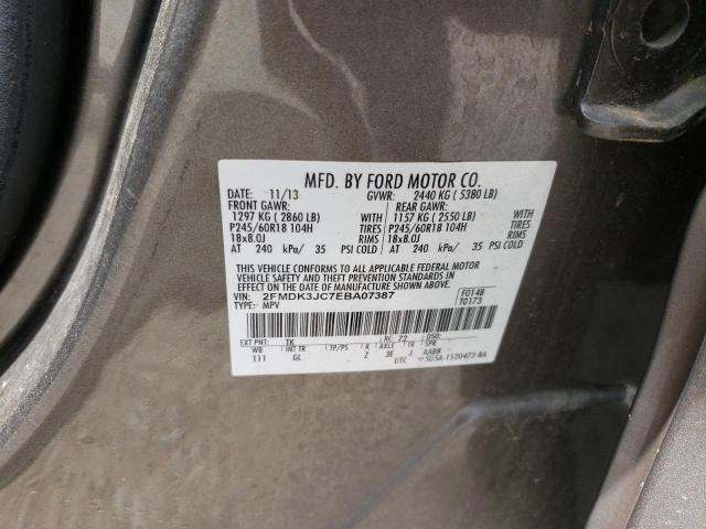 Photo 10 from auction – 2014 FORD EDGE SEL with VIN 2FMDK3JC7EBA07387