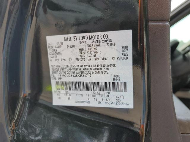 Photo 10 from auction – 2008 FORD ESCAPE XLT with VIN 1FMCU93138KE21717