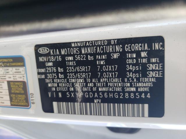 Photo 10 from auction – 2017 KIA SORENTO LX with VIN 5XYPGDA56HG288544