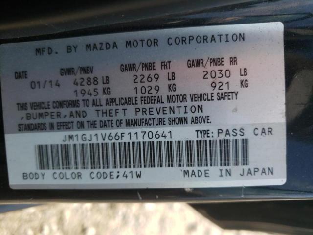 Photo 10 from auction – 2015 MAZDA 6 TOURING with VIN JM1GJ1V66F1170641